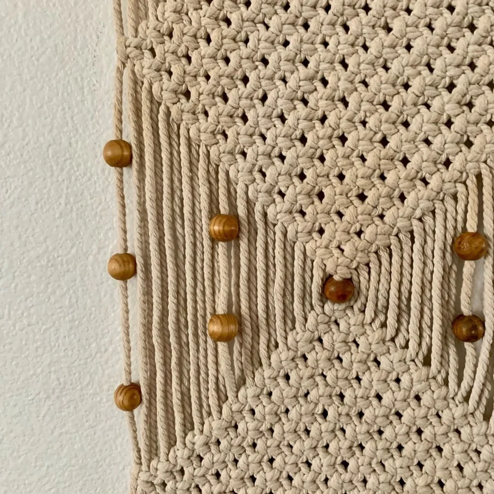 Karma living wall boho chic Macrame Bubble Fabric Art wall hanging 15/32”